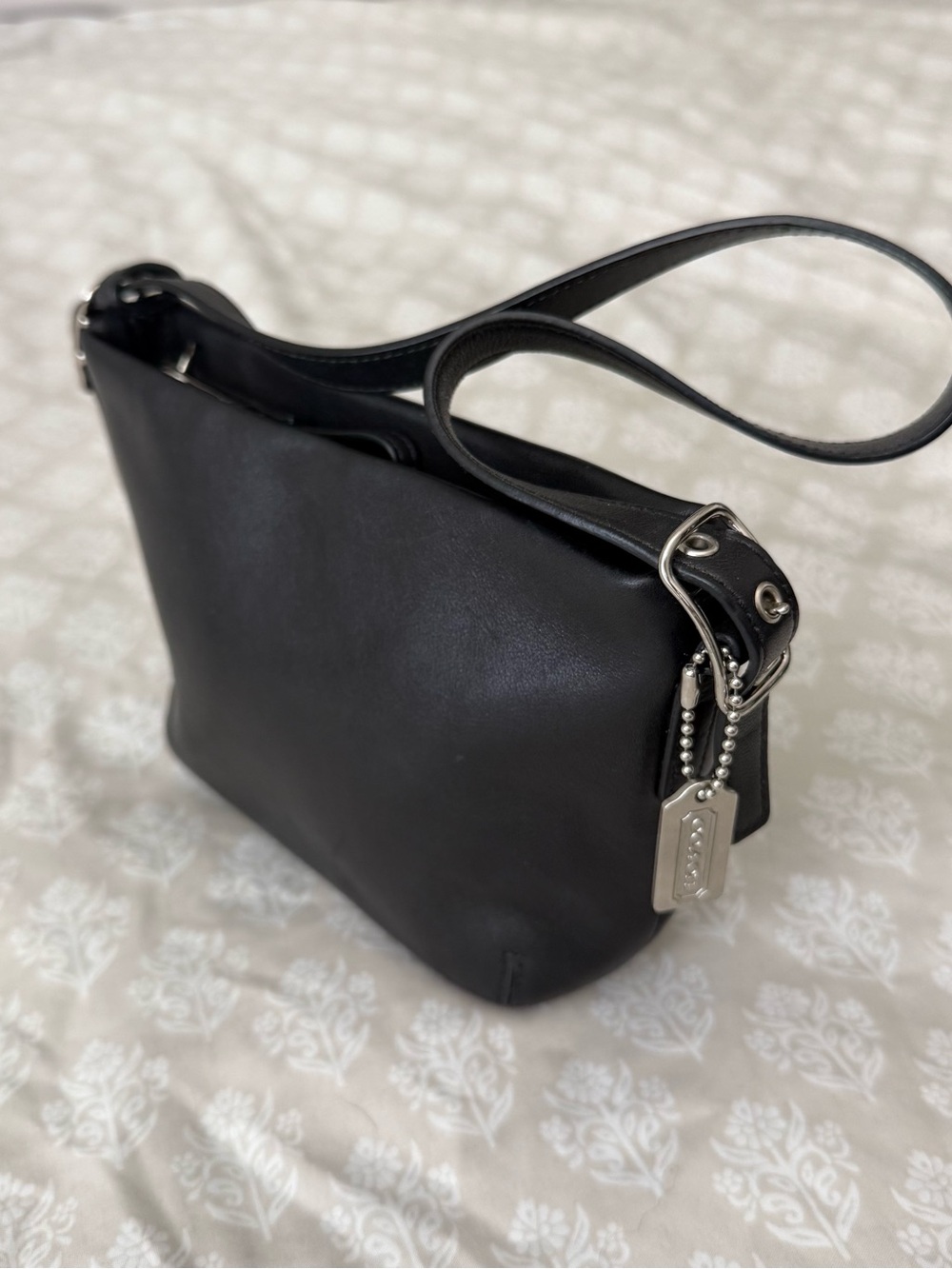 Coach East West Legacy Mini Tote Black Leather Removable Strap Vintage Y2K Bag